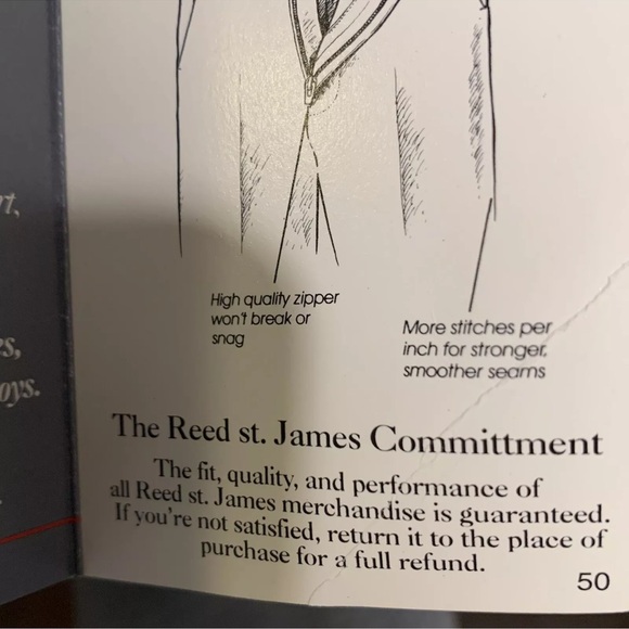 NWT Reed St. James Men's Dress Pants Size 34 X 30 Grey, With Belt, Vintage(?) - Picture 10 of 10